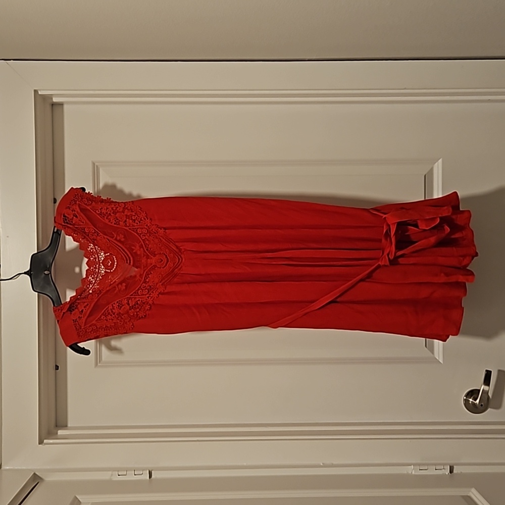 NWT Torrid Red Sleeveless Crochet Dress